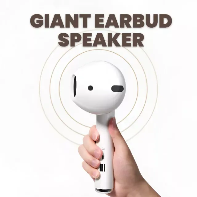 Oversized AirPod Bluetooth Speaker (6) Oversized AirPod Bluetooth Speaker